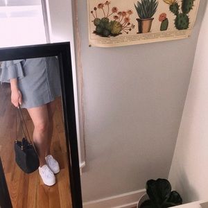 Alice + Olivia Gray Mini Shirt Dress